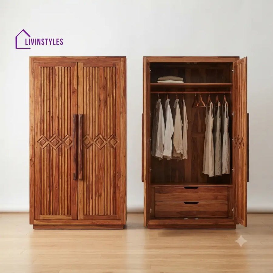 Yashika Wooden Wardrobe for Clothes | Cupboard for Clothes