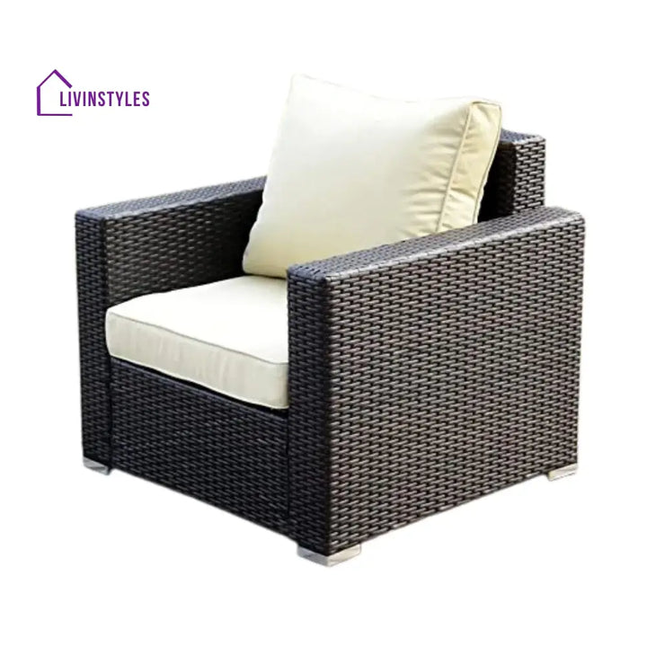 Yashvi 1-Piece Outdoor Wicker Single Seater Sofa - Sofa Set
