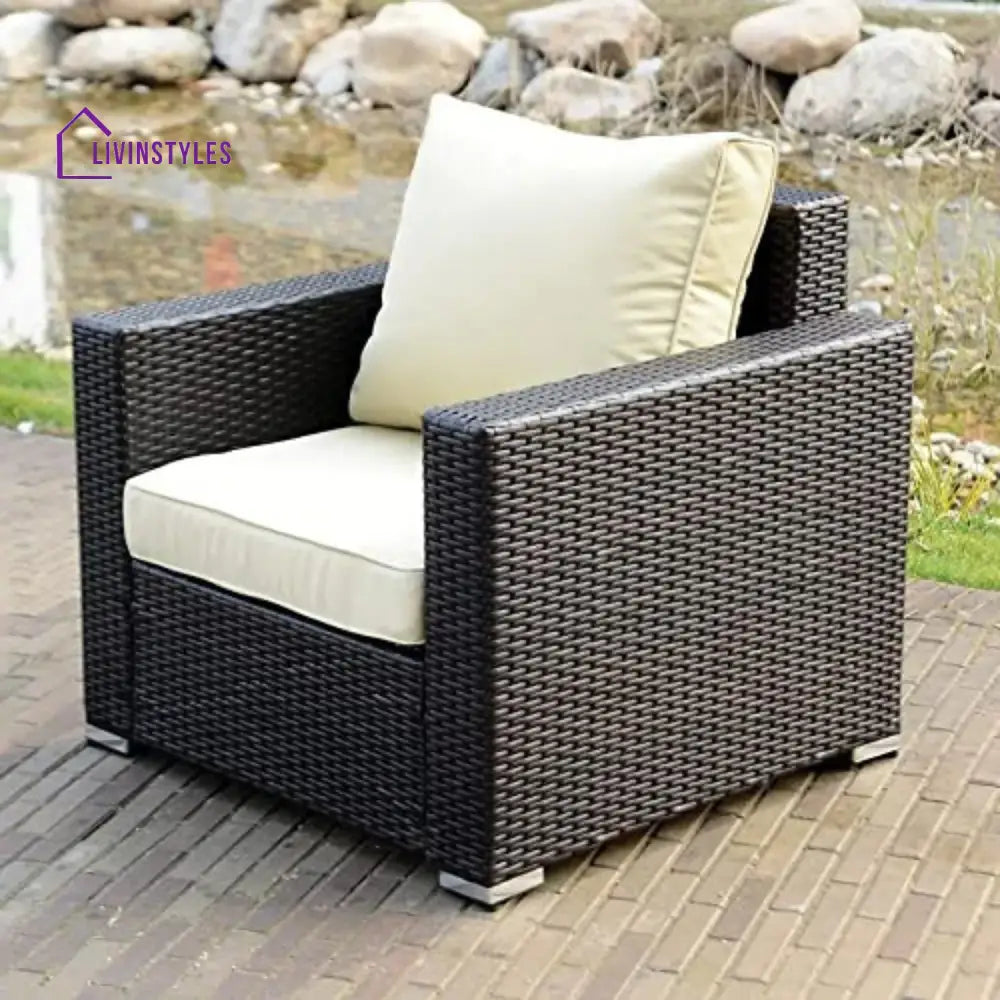 Yashvi 1-Piece Outdoor Wicker Single Seater Sofa - Sofa Set