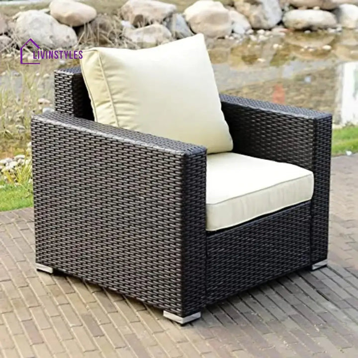 Yashvi 1-Piece Outdoor Wicker Single Seater Sofa - Sofa Set