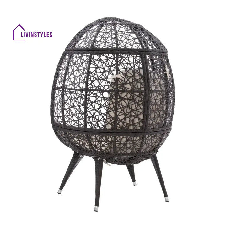 Yasira Outdoor All-Weather Wicker Egg Chair - Egg Chair