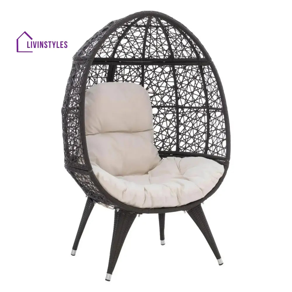 Yasira Outdoor All-Weather Wicker Egg Chair - Egg Chair