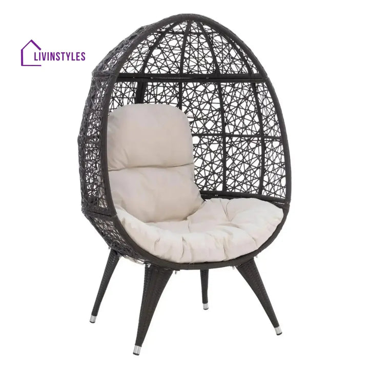 Yasira Outdoor All-Weather Wicker Egg Chair - Egg Chair