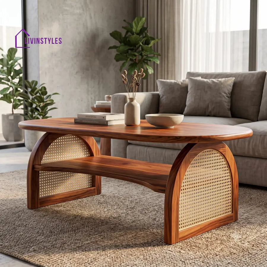 Yasmine Wooden Coffee Table for Living Room | Tea Table | Teapoy | Center table