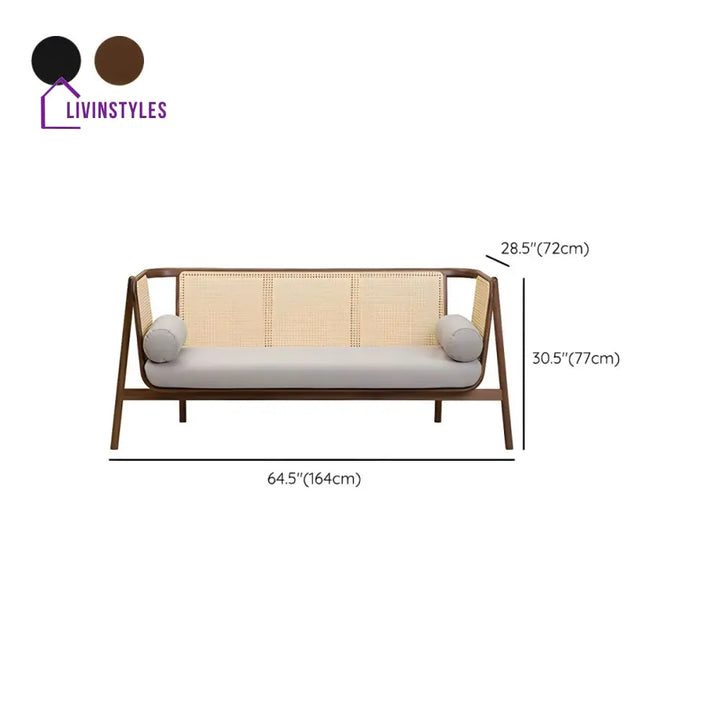 Yatika Solid Wood 3 Seater Sofa for Living Room