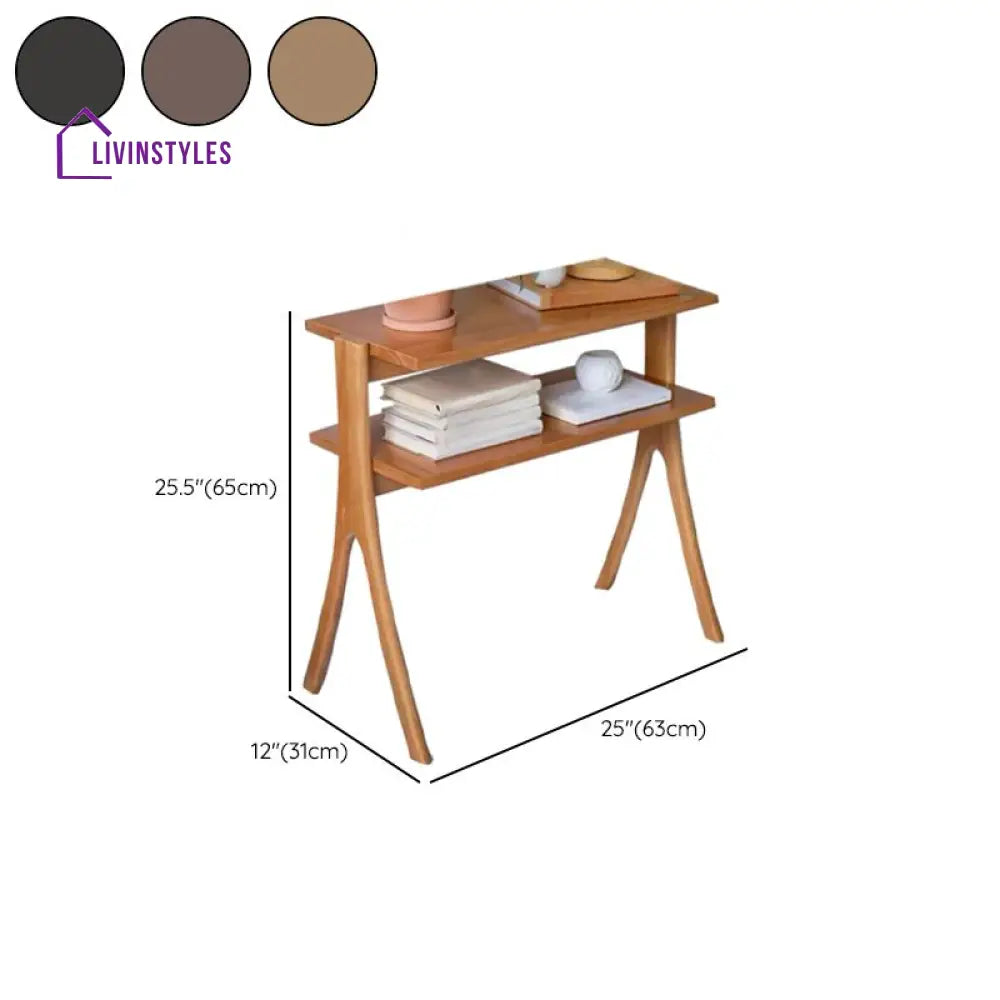 Yegor Solid Wood Bookshelves | Storage Shelves | Side Table for Living Room