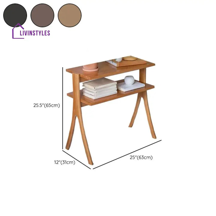 Yegor Solid Wood Bookshelves | Storage Shelves | Side Table for Living Room