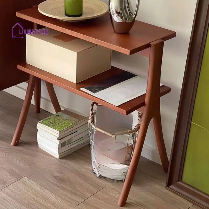 Yegor Solid Wood Bookshelves | Storage Shelves | Side Table for Living Room