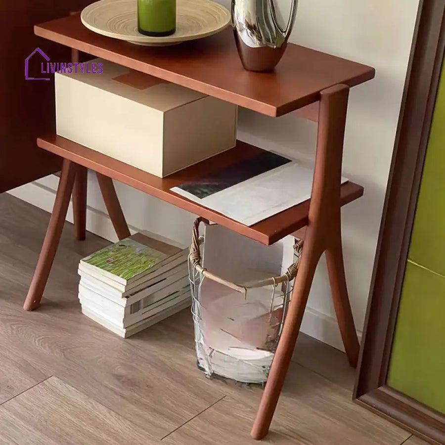 Yegor Solid Wood Bookshelves | Storage Shelves | Side Table for Living Room