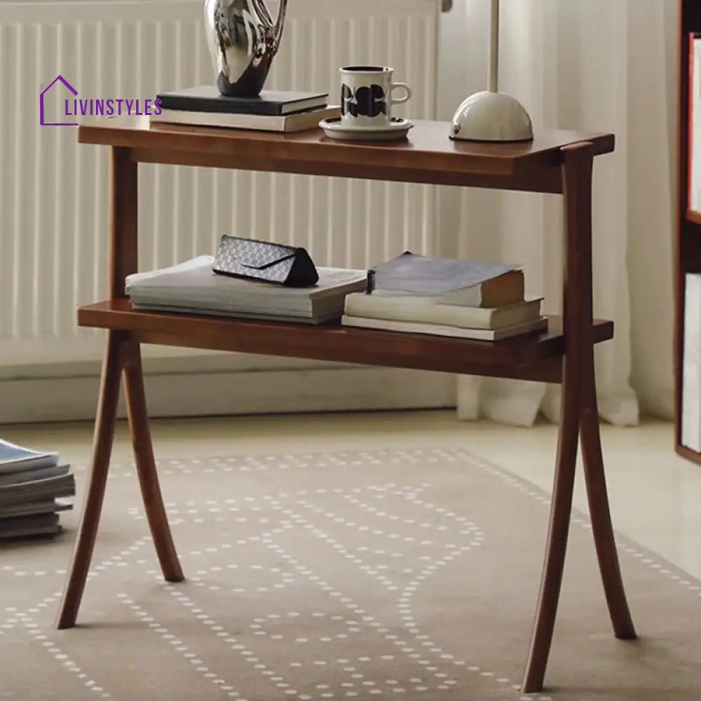 Yegor Solid Wood Bookshelves | Storage Shelves | Side Table for Living Room