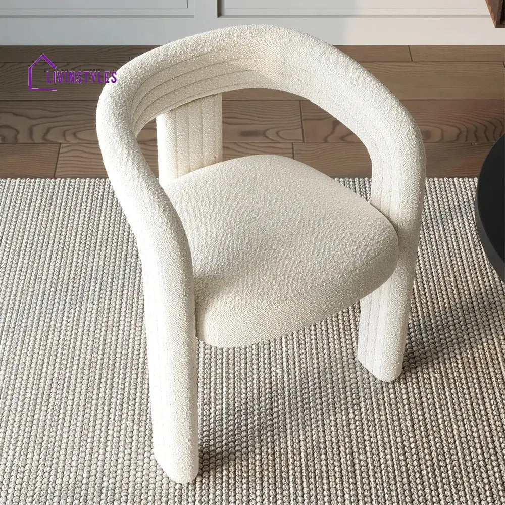 Yelena Boucle Fabric Dining Chair