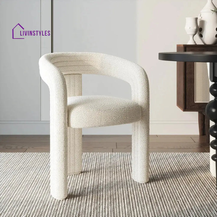 Yelena Boucle Fabric Dining Chair