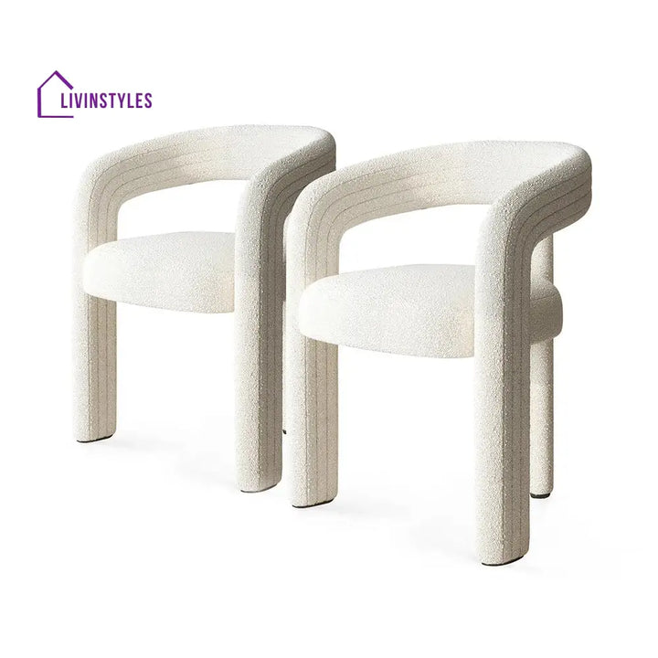 Yelena Boucle Fabric Dining Chair