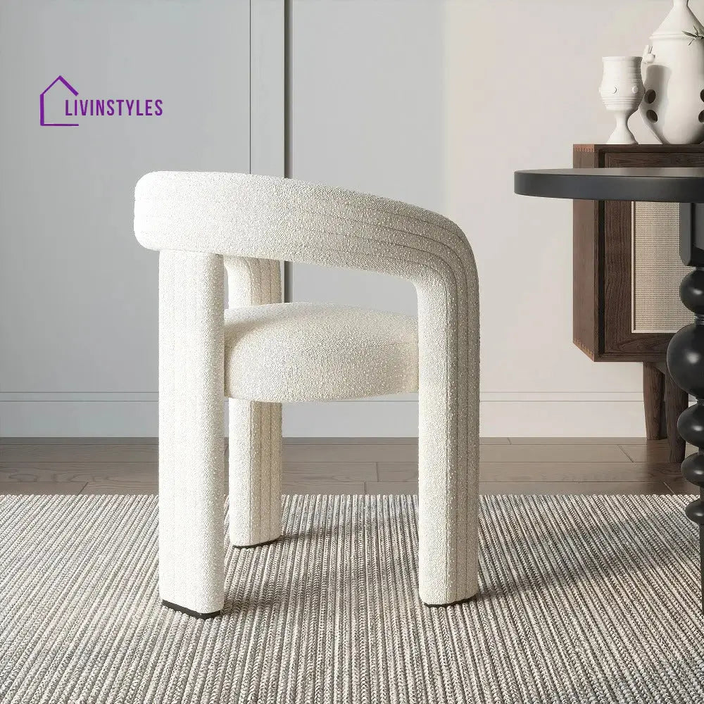 Yelena Boucle Fabric Dining Chair