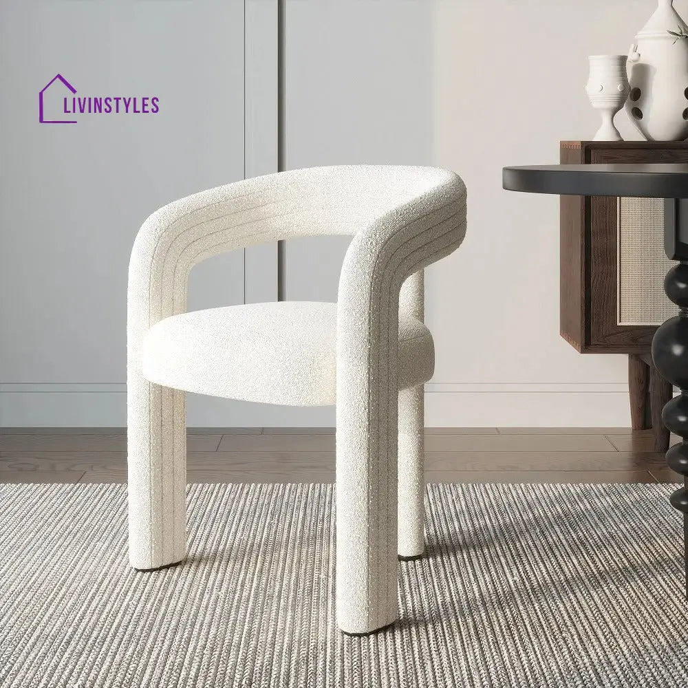 Yelena Boucle Fabric Dining Chair