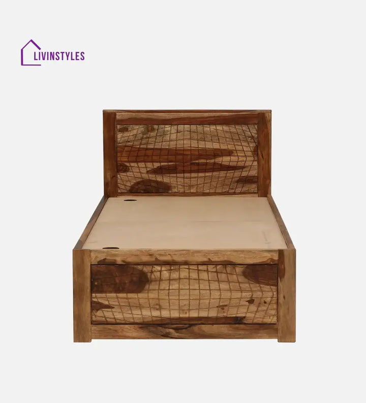Harmonia Sheesham Wood Single Bed With Storage Bedroom Furniture Sets
