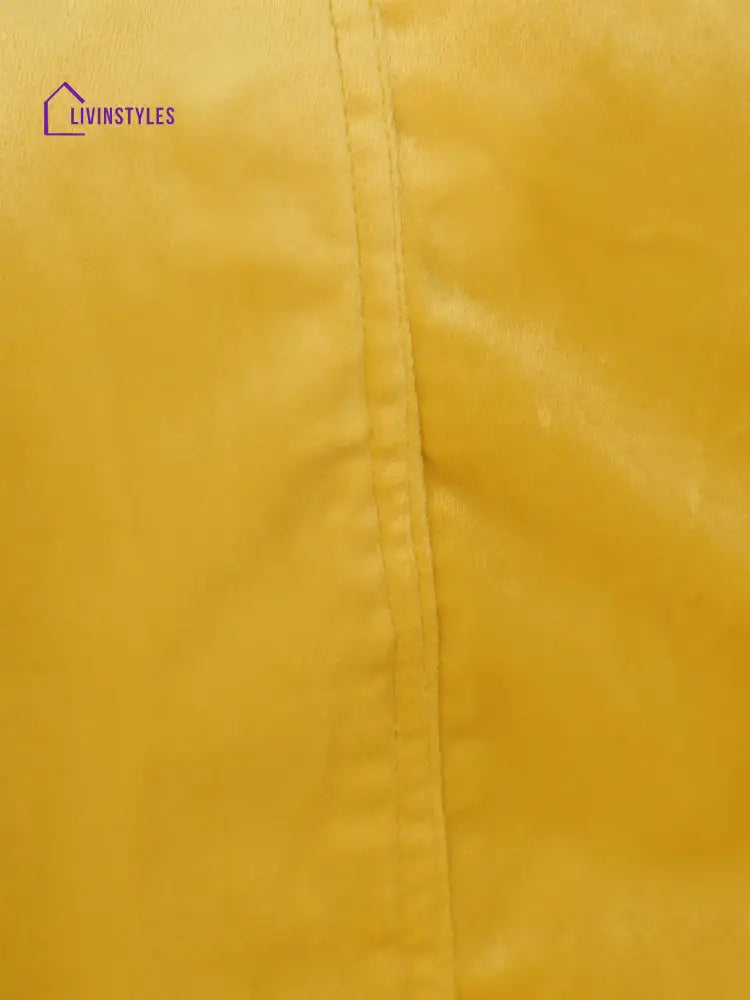 Yellow Velvet Bean Bag Cover
