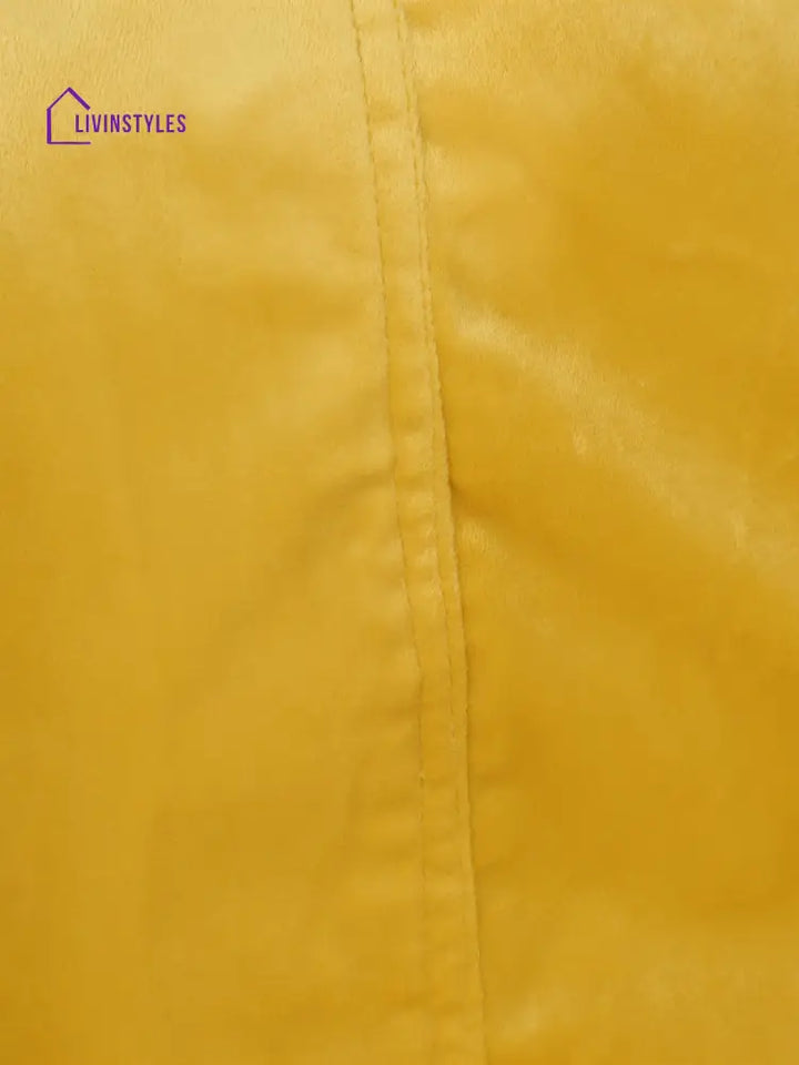 Yellow Velvet Bean Bag Cover