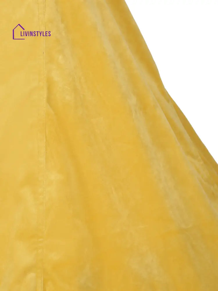 Yellow Velvet Bean Bag Cover