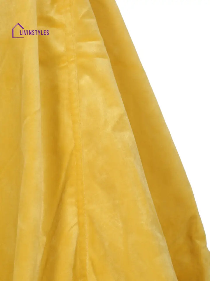 Yellow Velvet Bean Bag Cover