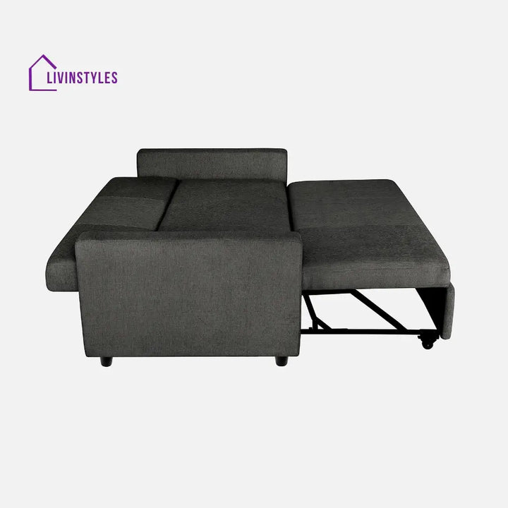 Yeremey Graphite Grey Fabric Sofa cum Bed