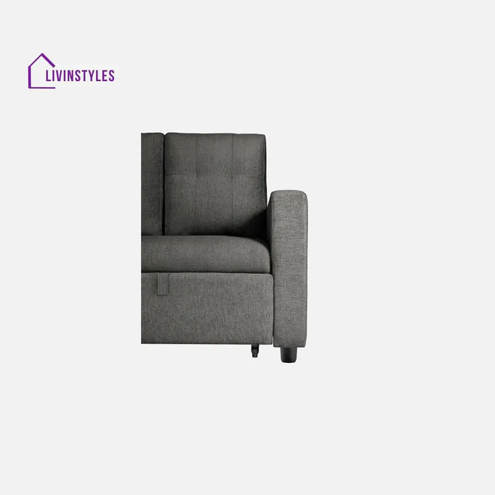 Yeremey Graphite Grey Fabric Sofa cum Bed
