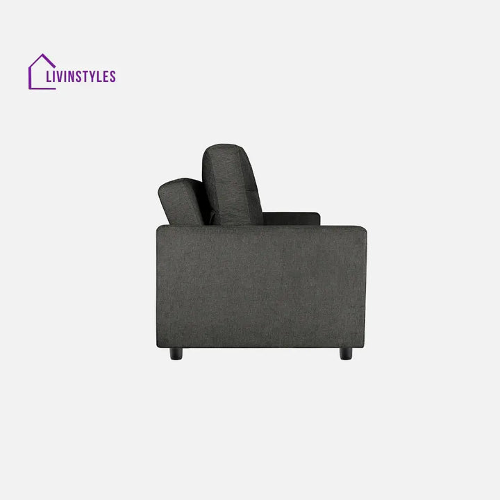 Yeremey Graphite Grey Fabric Sofa cum Bed