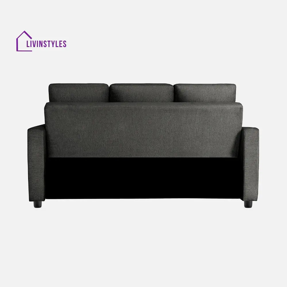 Yeremey Graphite Grey Fabric Sofa cum Bed