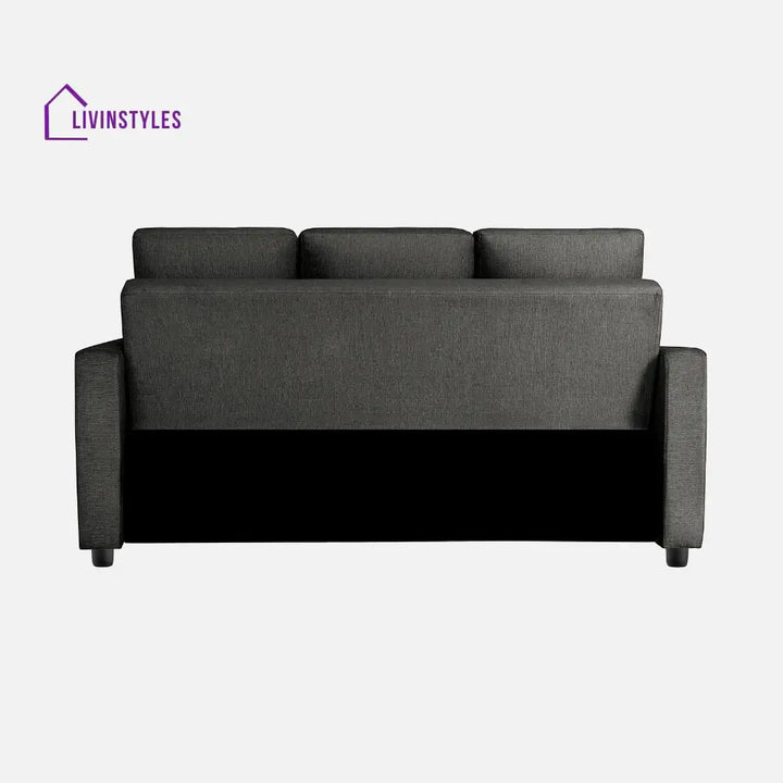 Yeremey Graphite Grey Fabric Sofa cum Bed