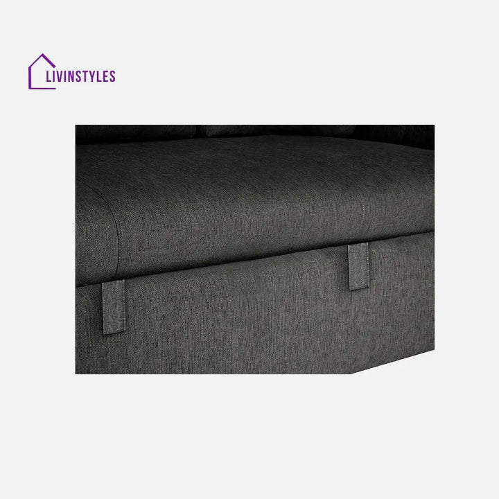 Yeremey Graphite Grey Fabric Sofa cum Bed