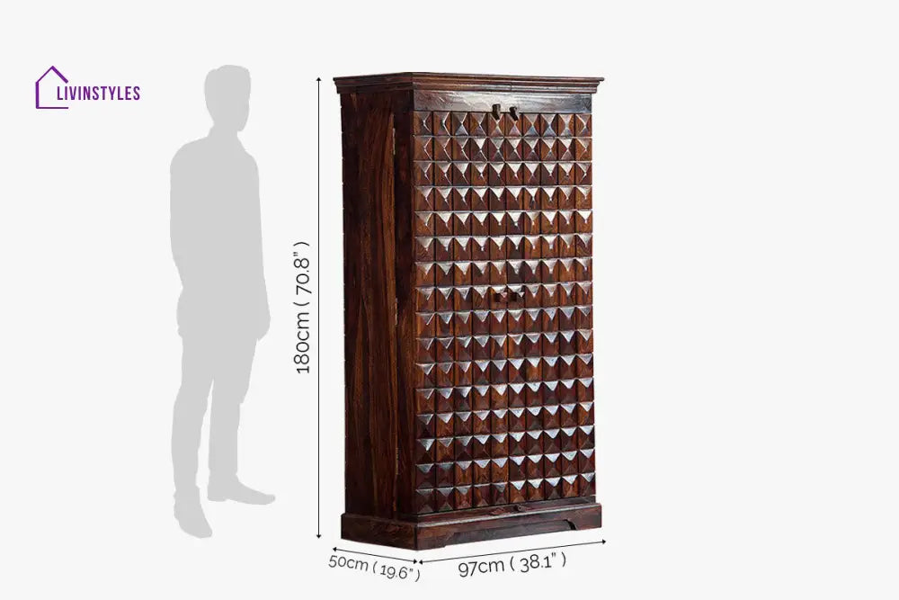 Yesenia Solid Wood Bar Cabinet Bar