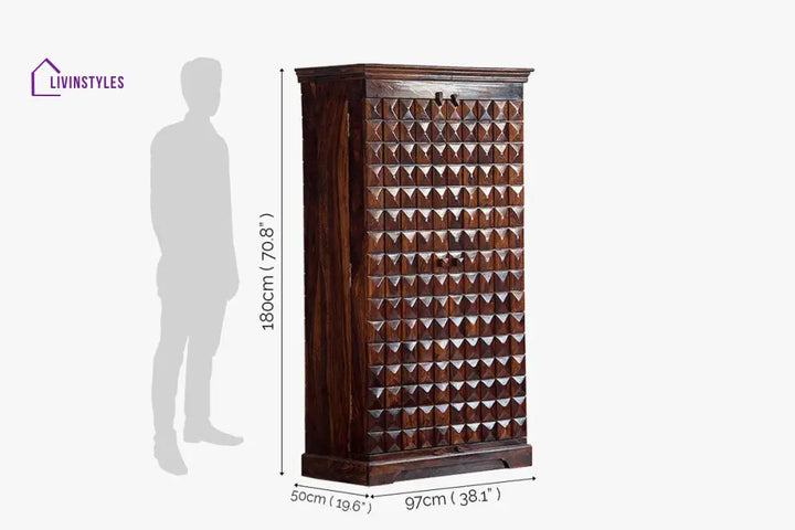 Yesenia Solid Wood Bar Cabinet Bar