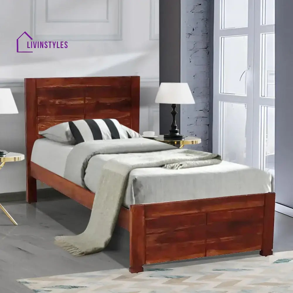 Moscow Solid Wood Single Beds Honey Bedroom Furniture Sets
