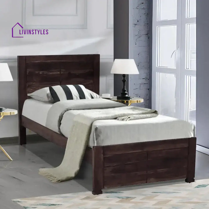 Moscow Solid Wood Single Beds Walnut Bedroom Furniture Sets