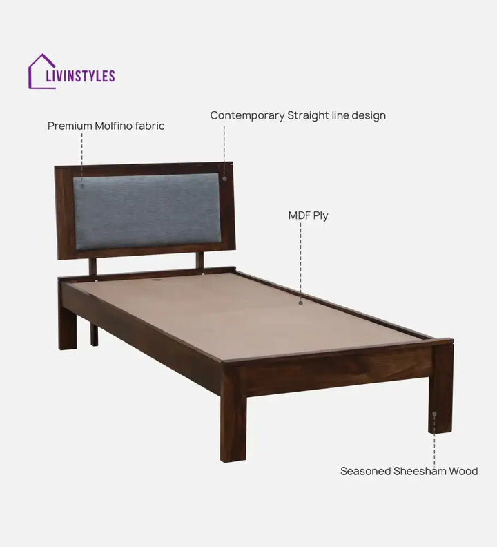 Mukund Sheesham Wood Single Beds Bedroom Furniture Sets