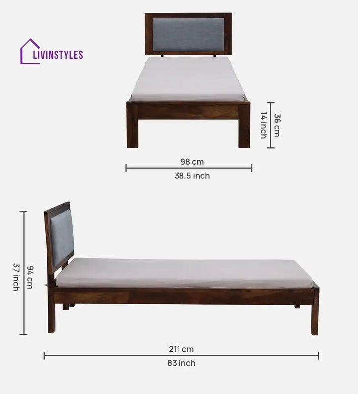 Mukund Sheesham Wood Single Beds Bedroom Furniture Sets