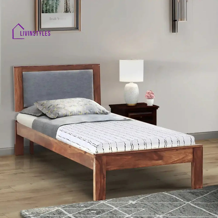 Mukund Sheesham Wood Single Beds Natural Bedroom Furniture Sets