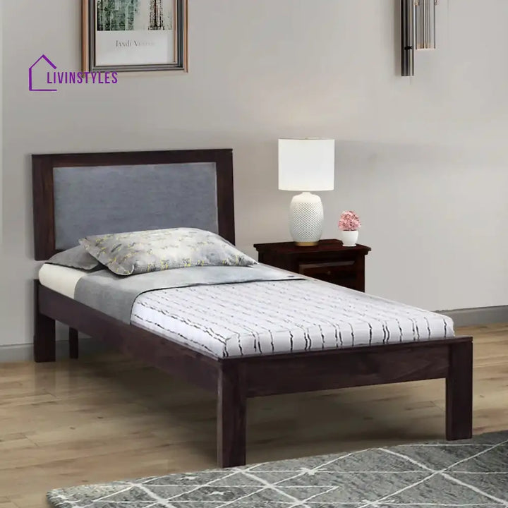 Mukund Sheesham Wood Single Beds Walnut Bedroom Furniture Sets