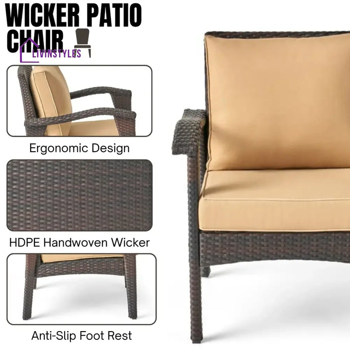 Yoko Brown 8 Seater Outdoor Wicker Conversation Set - Sofa Set