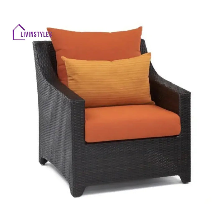 Yordanos All Weather Outdoor Wicker Garden L-Shape Sectional Conversation Set - Sofa Set