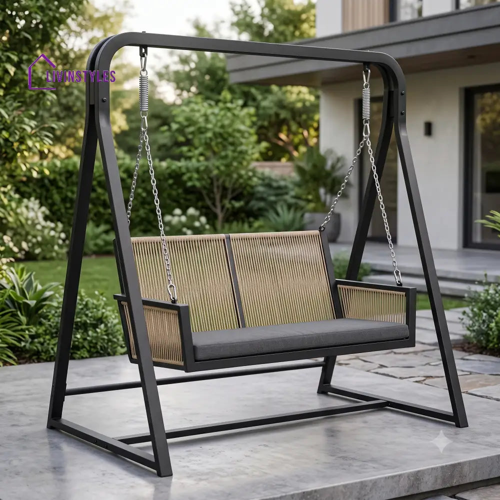 Yseult Outdoor 2 Seater Swing Chair with Stand | Premium Finish Product Online