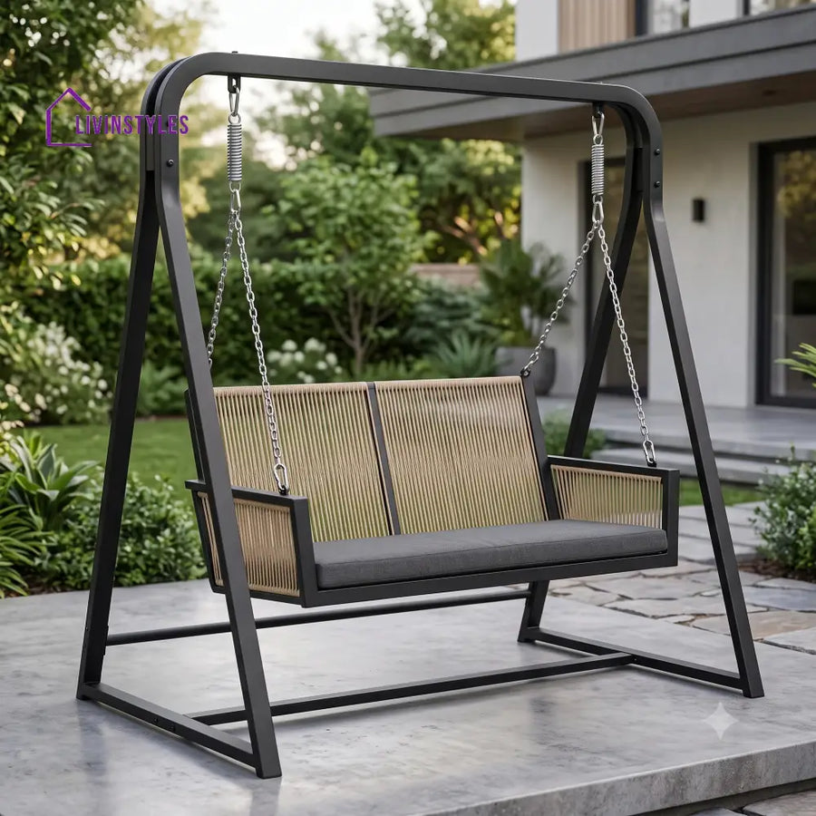 Yseult Outdoor 2 Seater Swing Chair with Stand | Premium Finish Product Online