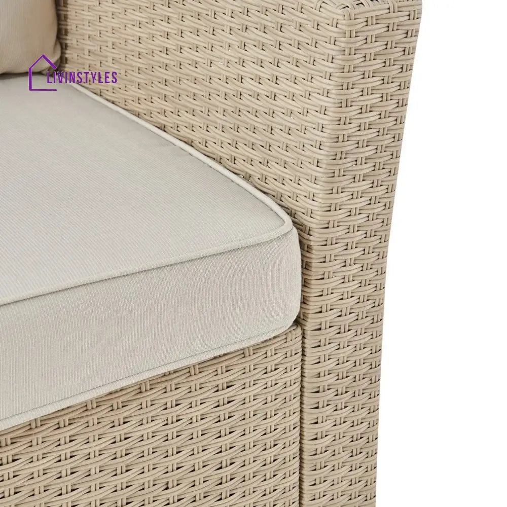 Yue 3-Seater Outdoor Rattan Wicker Patio Sofa - Sofa Set