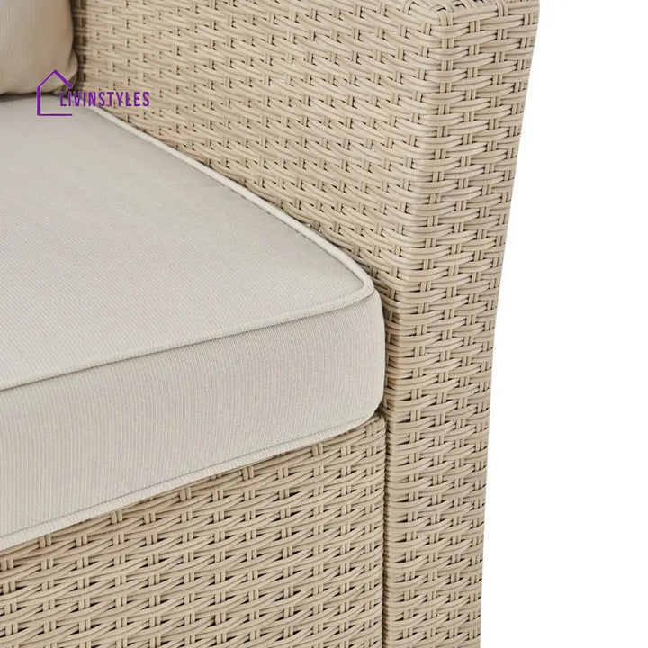 Yue 3-Seater Outdoor Rattan Wicker Patio Sofa - Sofa Set