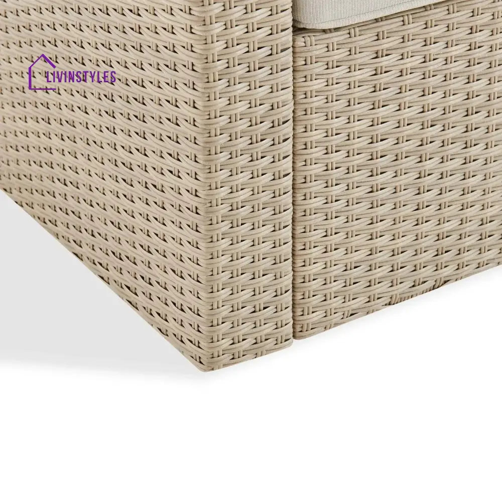 Yue 3-Seater Outdoor Rattan Wicker Patio Sofa - Sofa Set
