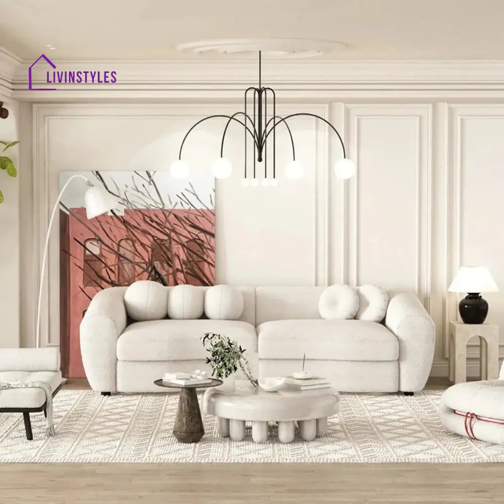 Yulia 3 Seater Sofa for Living Room Beige