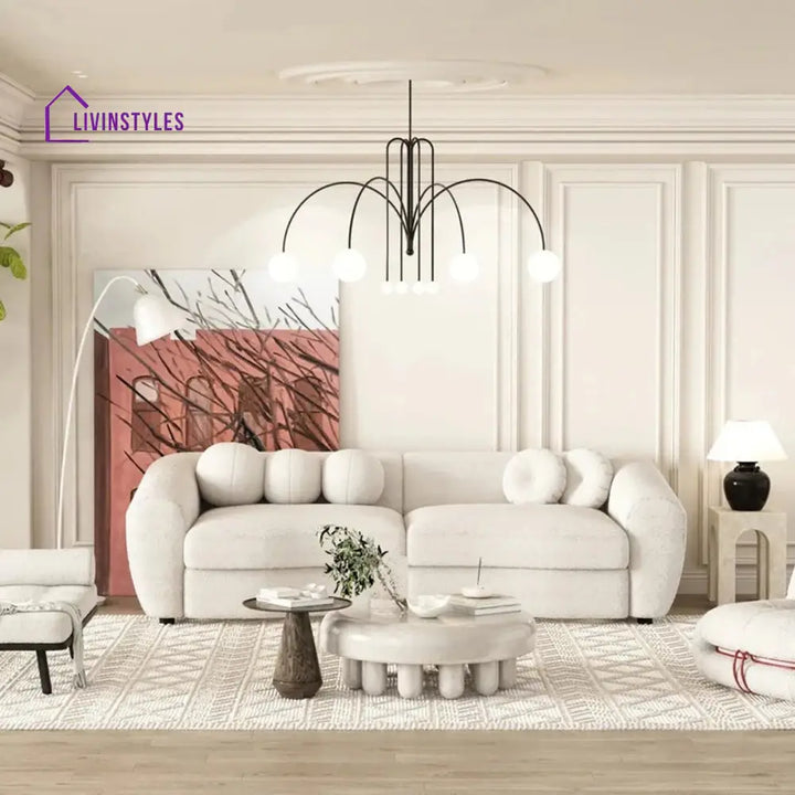 Yulia 3 Seater Sofa for Living Room Beige