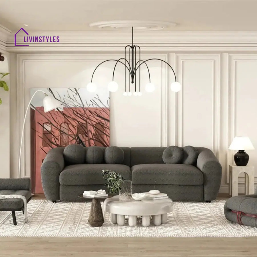 Yulia 3 Seater Sofa for Living Room Grey