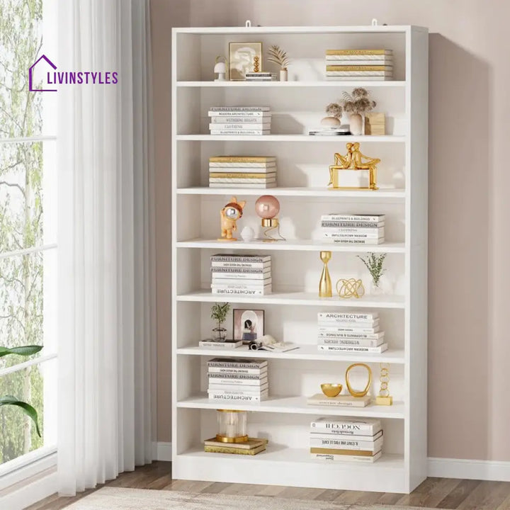 Yulia Engineered Wood Bookshelves | Bookshelf for Living Room | Bedroom | Drawing Room | Study Room