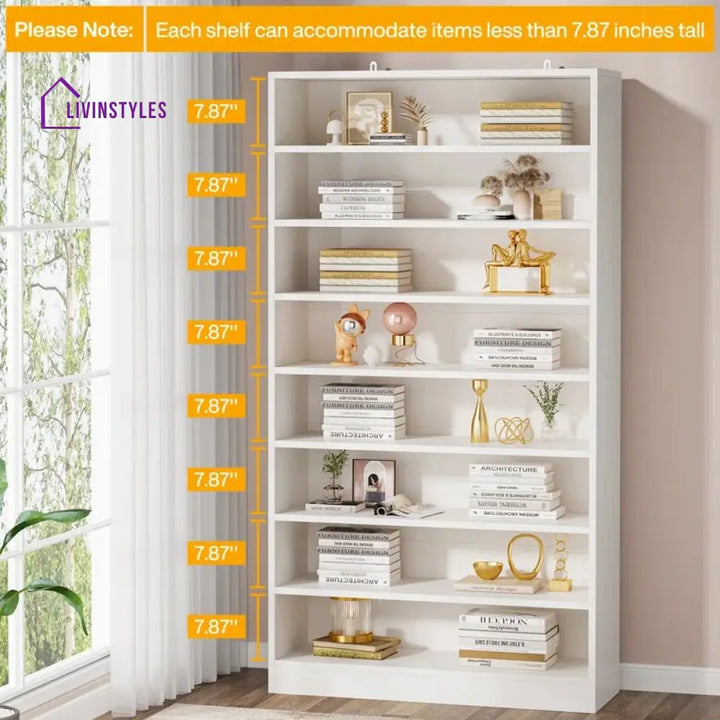 Yulia Engineered Wood Bookshelves | Bookshelf for Living Room | Bedroom | Drawing Room | Study Room